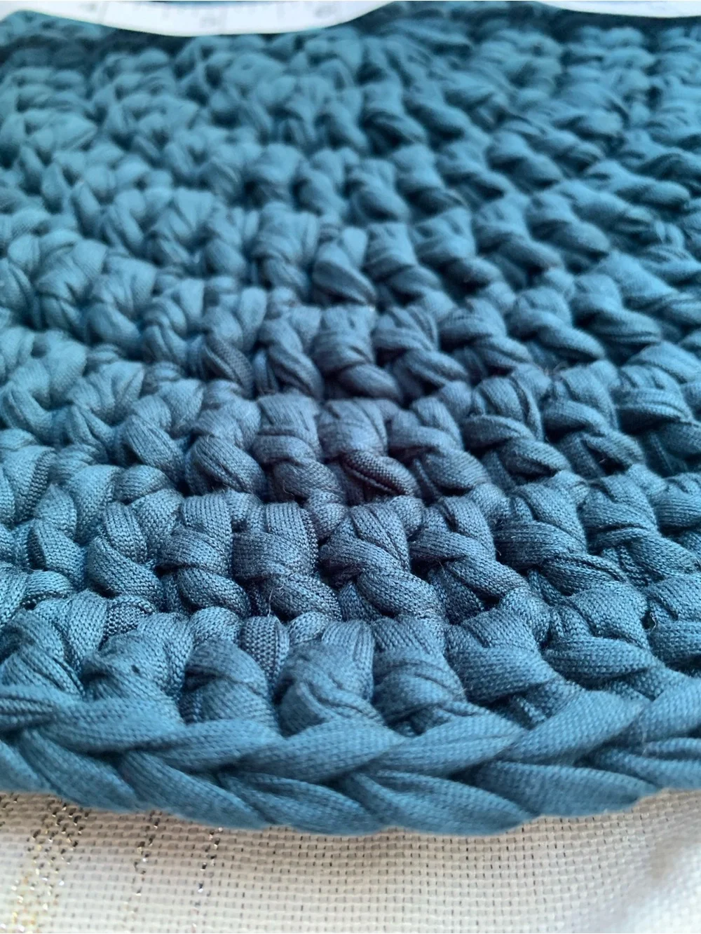 Handcrafted Set of 2 Blue Crochet Round Placemats - Home Accents